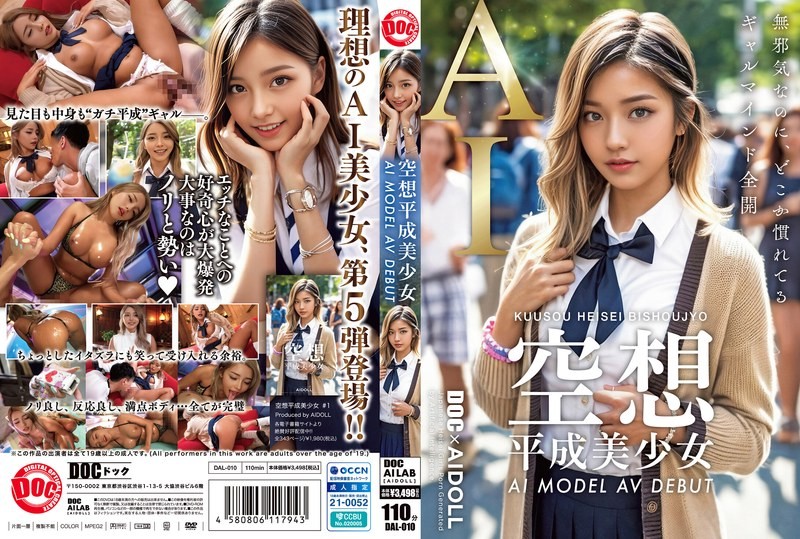 [Reducing Mosaic]DAL-010 Fantasy Heisei Beautiful Girl AI MODEL AV DEBUT Kurosaki Hana